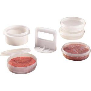 Hamburger Press Patty Maker -3 in1,Burger Mold, Patty Press,4 Storage Containers